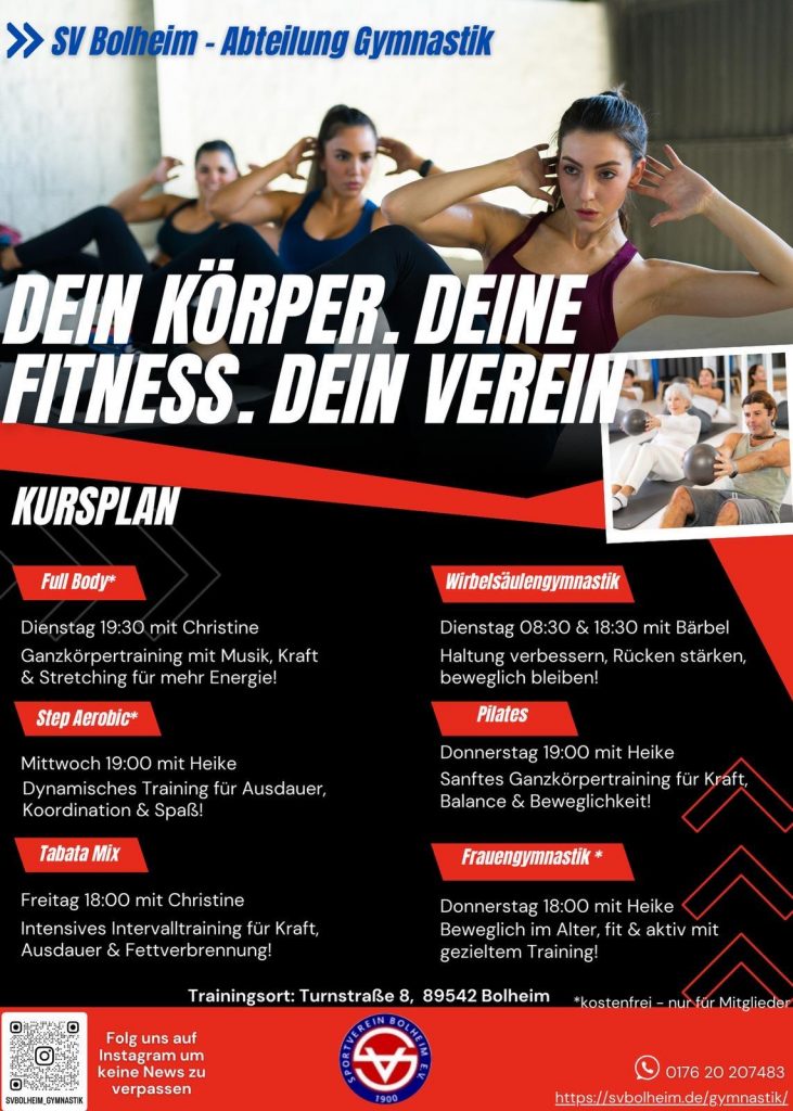 Infoflyer Gymnastikabteilung SVB